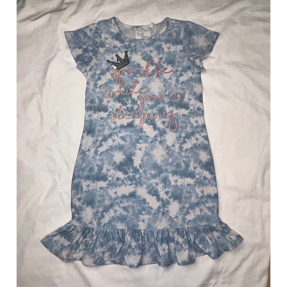 Sweet Dreams Tie Dye Nightgown Sparkle‎ While Sleeping Girls Size 10